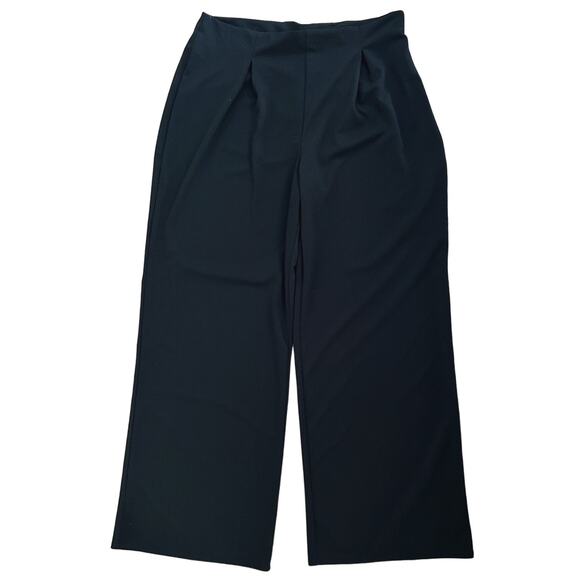 Julia by love J Wide Led Pleated Side Zip Dress Pants 1X - Picture 1 of 6